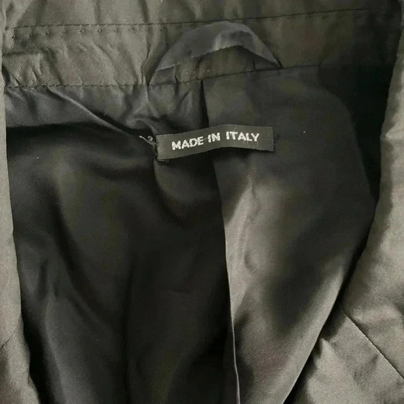 Giorgio Armani Silk Blend Lightweight Snap Closure Blazer Black Size 50 US 40 - Picture 3 of 16